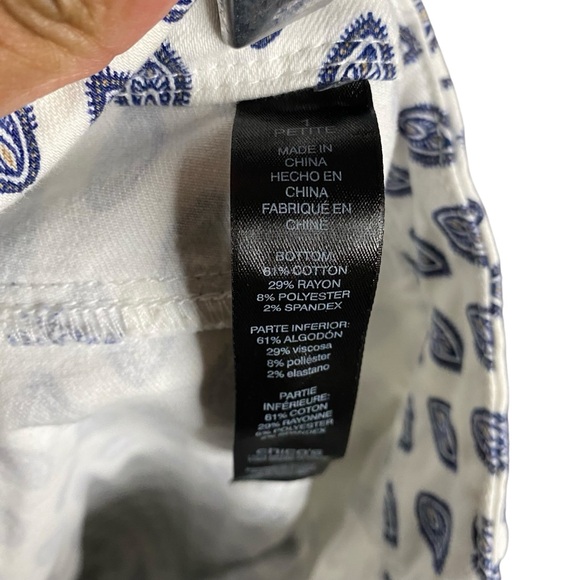 Chico's Women's The So Slimming Girlfriend Crop Patterned Jeans - Picture 5 of 11